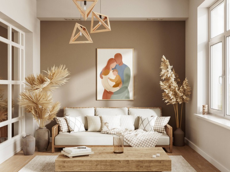 Tranh Gia Đình Tối Giản Hiện Đại - Nghệ Thuật Ấm Áp Cho Tổ Ấm mockup