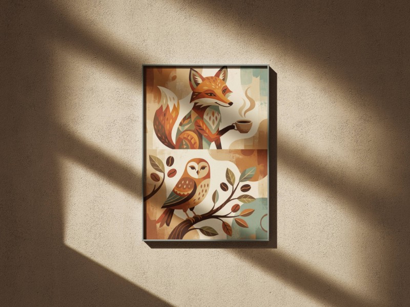 Tranh Động Vật Nghệ Thuật mockup