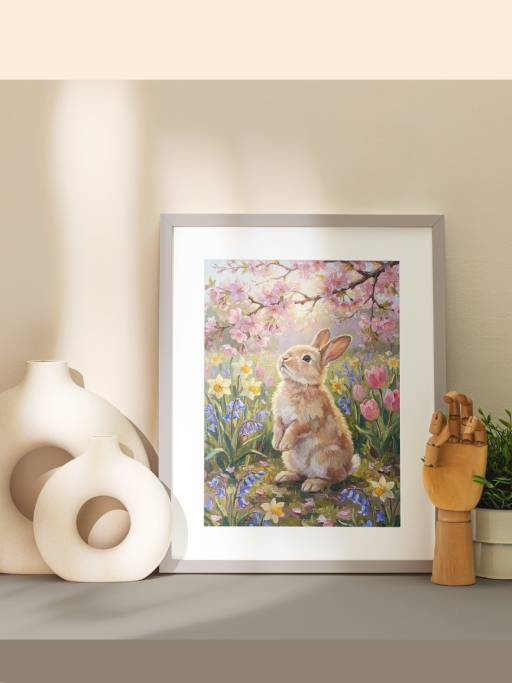 Con Thỏ Và Mùa Xuân mockup