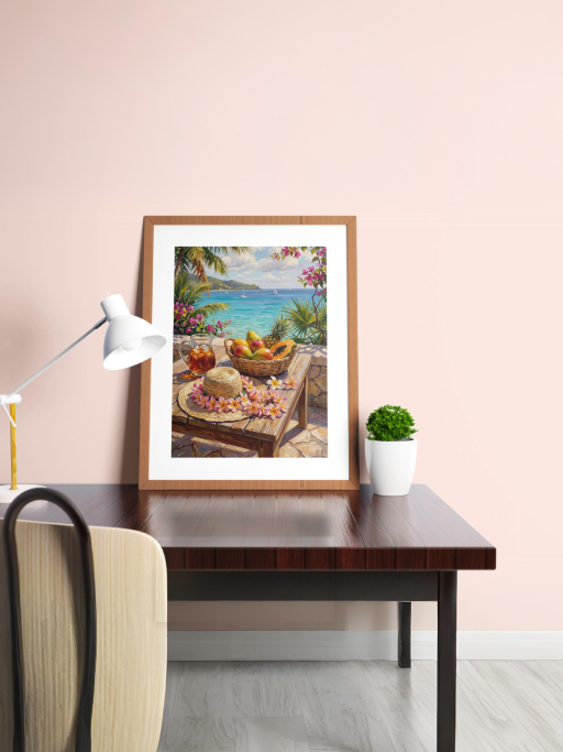 Phong cảnh mùa hè rực rỡ mockup