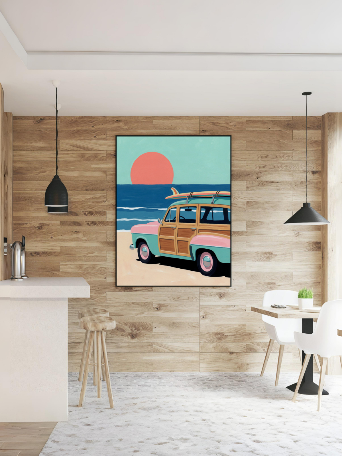 Xe lướt sóng mockup