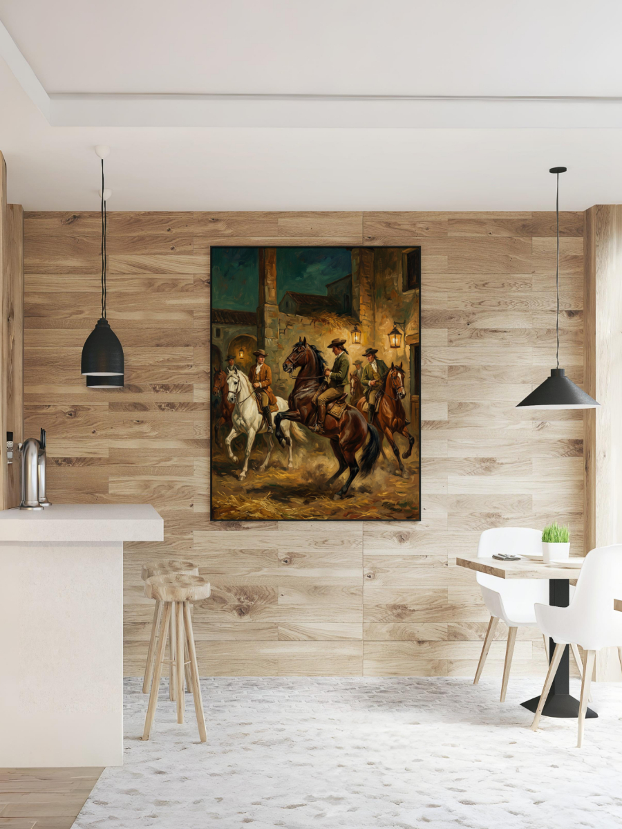 Những kỵ sĩ cưỡi ngựa mockup