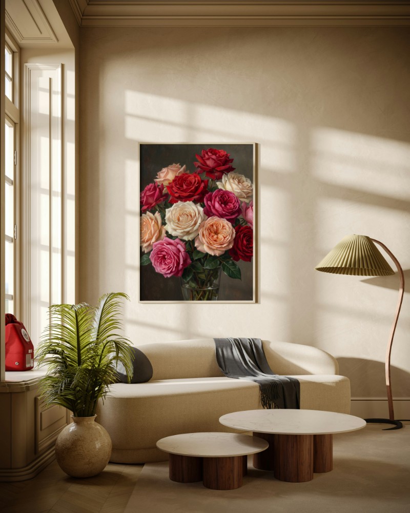 Hoa hồng đỏ mockup