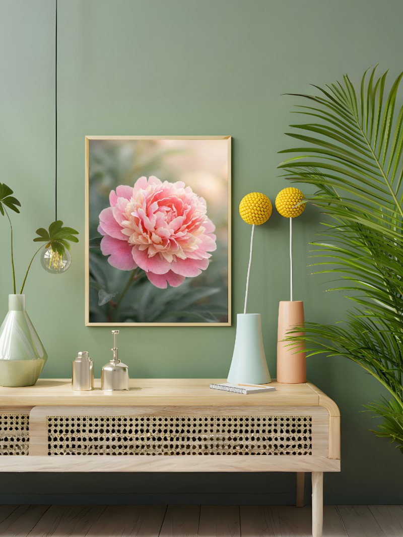 Hoa mẫu đơn phú quý mockup