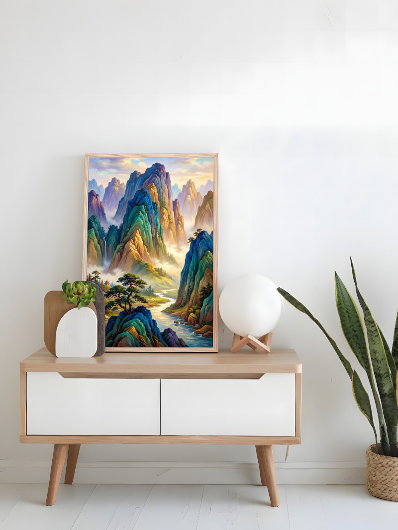 Phong cảnh núi non hùng vĩ mockup