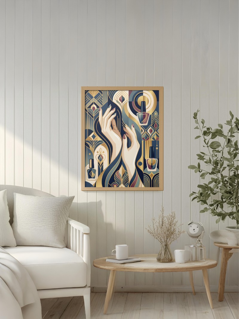 Tranh Spa Nail Sang Trọng mockup