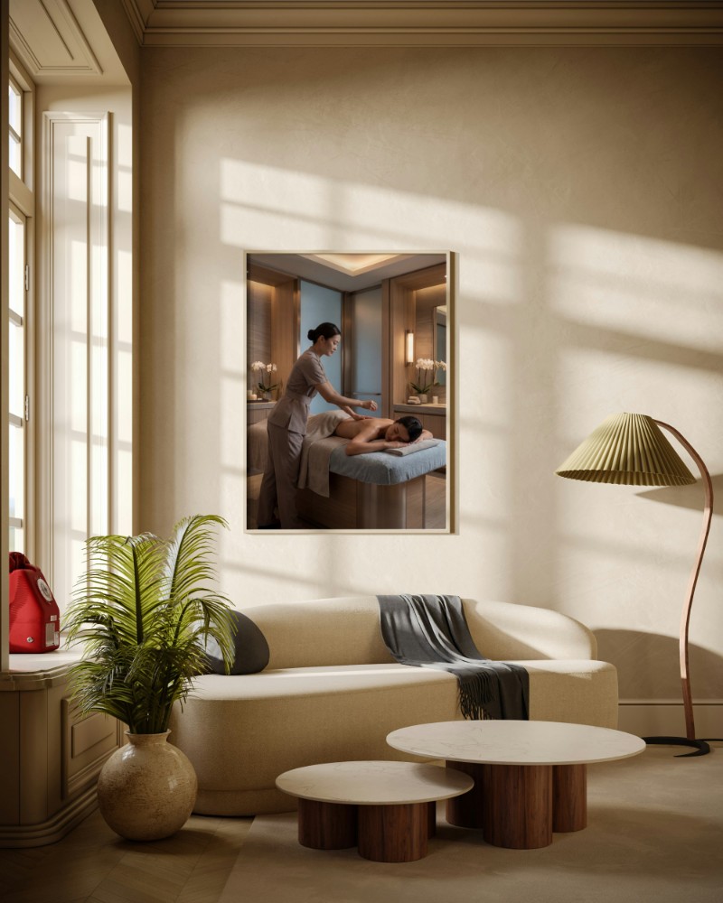 Tranh Spa Massage Hiện Đại mockup