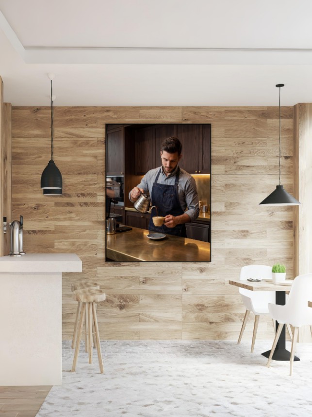 Tranh Barista Nghệ Thuật Hiện Đại mockup