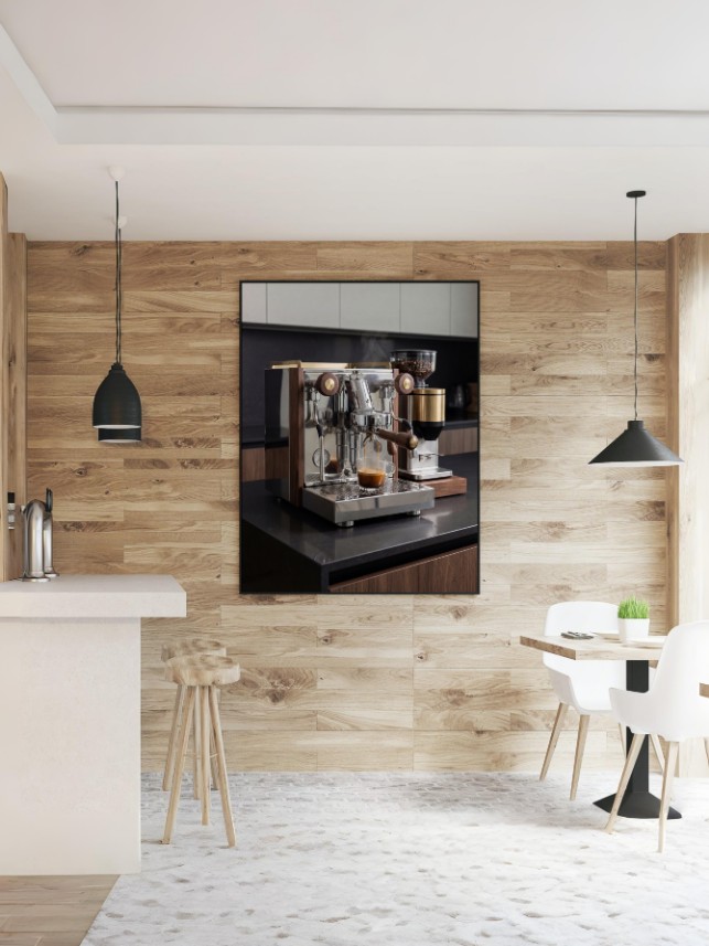 Tranh Máy Pha Cà Phê Hiện Đại Sang Trọng mockup