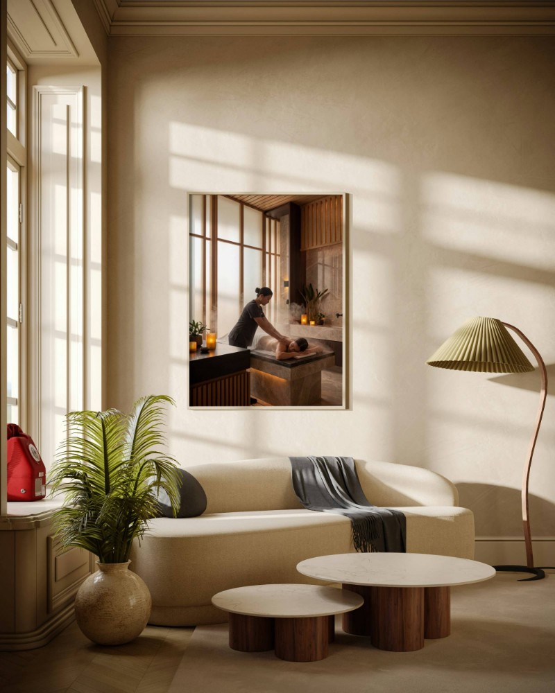 Tranh Spa Massage Xông Hơi mockup