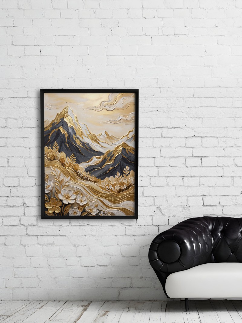 Tranh Tráng Gương Phong Cảnh 3D Nghệ Thuật Cao Cấp Sang Trọng mockup