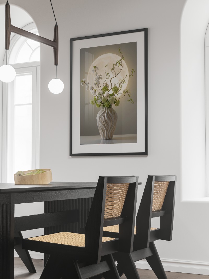 Tranh Tráng Gương Bình Hoa Nghệ Thuật Cao Cấp - Sang Trọng & Tinh Tế mockup