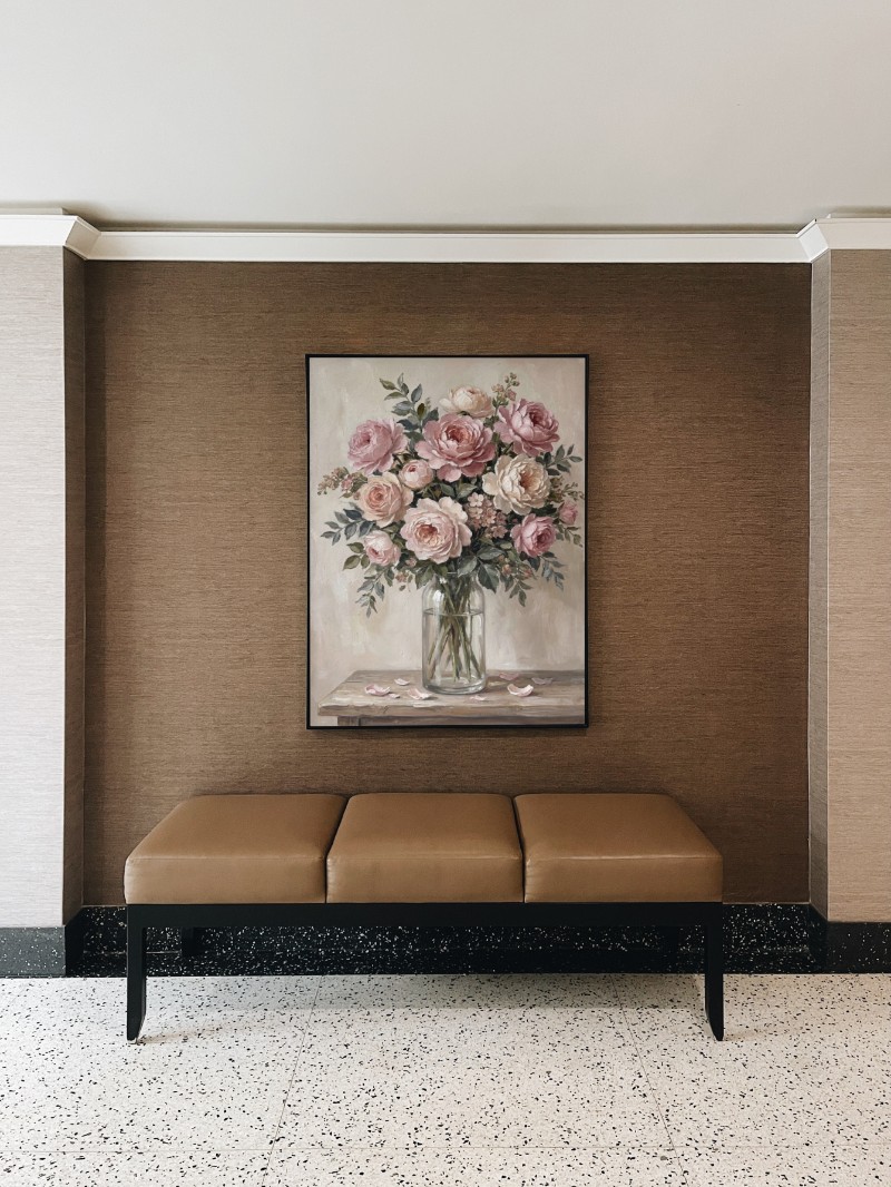 Tranh Sơn Dầu Hoa Nghệ Thuật Phong Cách Cổ Điển Sang Trọng mockup