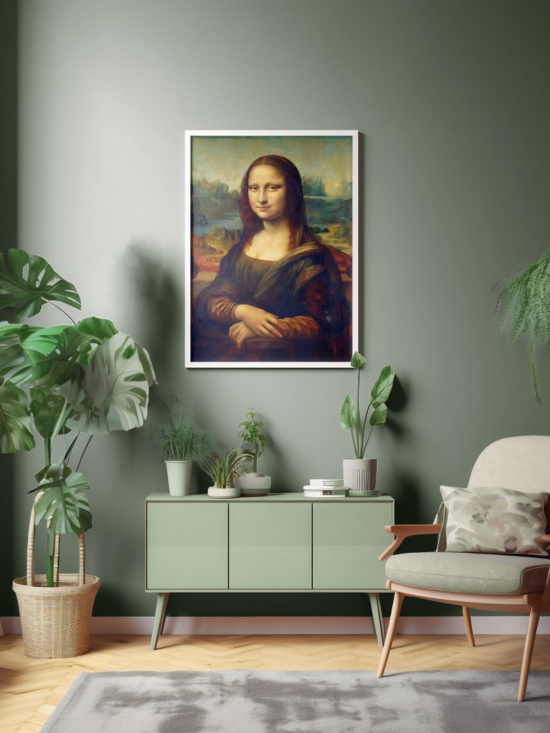 Tranh Mona Lisa Trừu Tượng - Nghệ Thuật Ánh Mắt Và Nụ Cười Độc Bản mockup