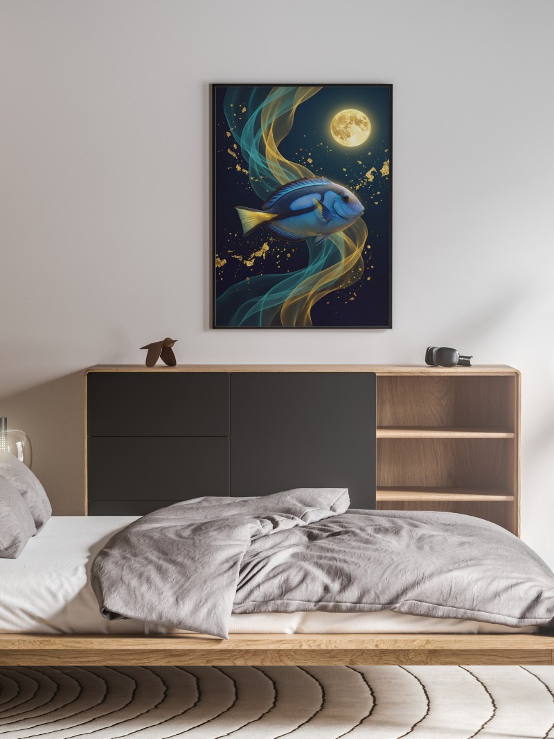 Tranh Cá Dory Chân Thực - Nghệ Thuật Đại Dương Sang Trọng mockup