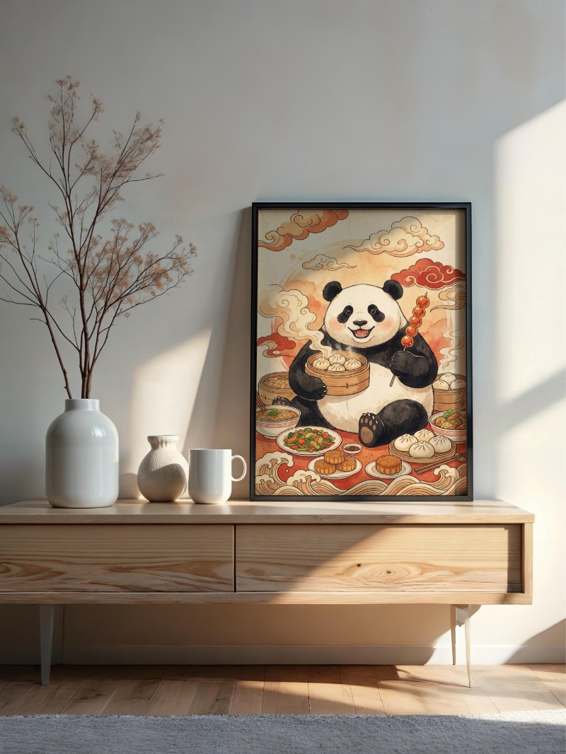 Tranh Treo Tường Chú Gấu Trúc - Nghệ Thuật Gấu Trúc Đáng Yêu mockup