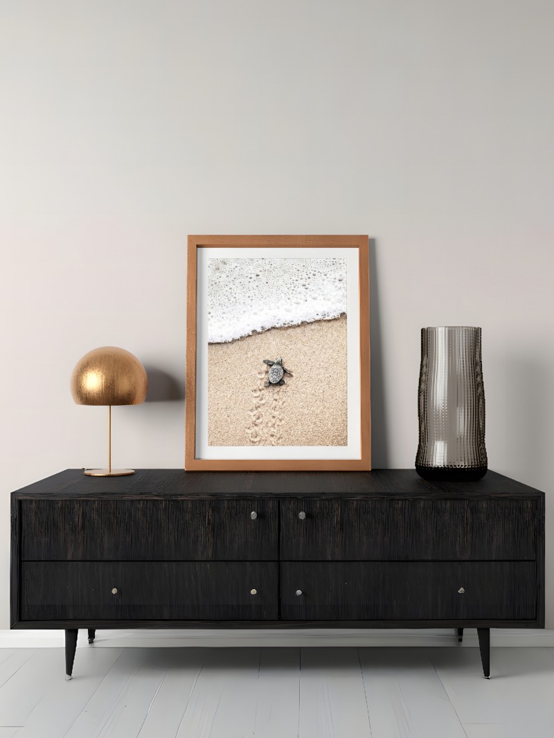 Tranh Rùa Biển Con Trên Bãi Cát - Nghệ Thuật Truyền Cảm Hứng mockup