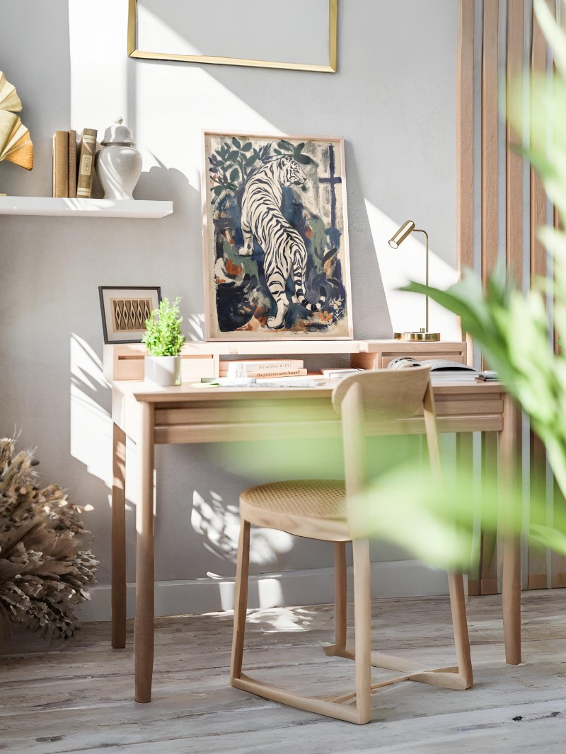 Tranh Chú Hổ Uy Nghi Phong - Vẻ Đẹp Uy Nghi và Thanh Tao mockup