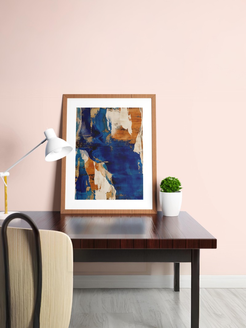 Tranh Trừu Tượng Cobalt Dreams - Nghệ Thuật Hiện Đại Sang Trọng mockup