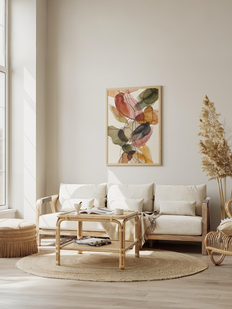 Tranh Trừu Tượng Mơ Mộng Mùa Thu - Nghệ Thuật Mùa Thu Hiện Đại mockup