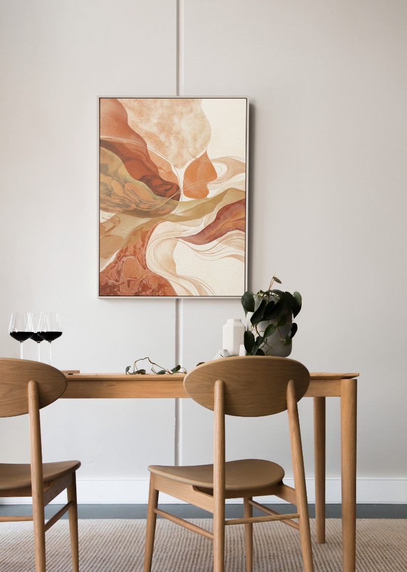 Tranh Trừu Tượng Về Lời Thì Thầm Của Sa Mạc- Nghệ Thuật Hiện Đại Tinh Tế mockup