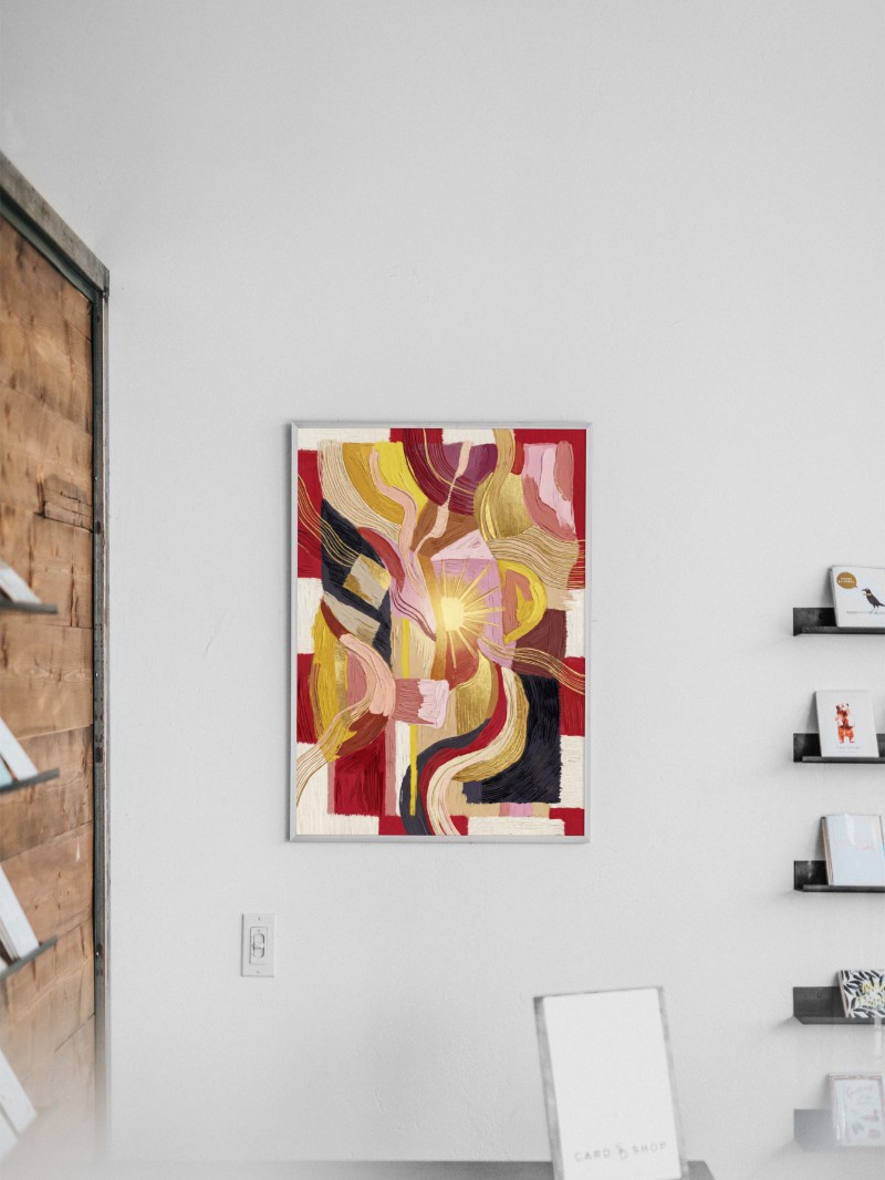 Tranh Trừu Tượng Về Sự Khai Sáng - Phong Cách Hiện Đại mockup