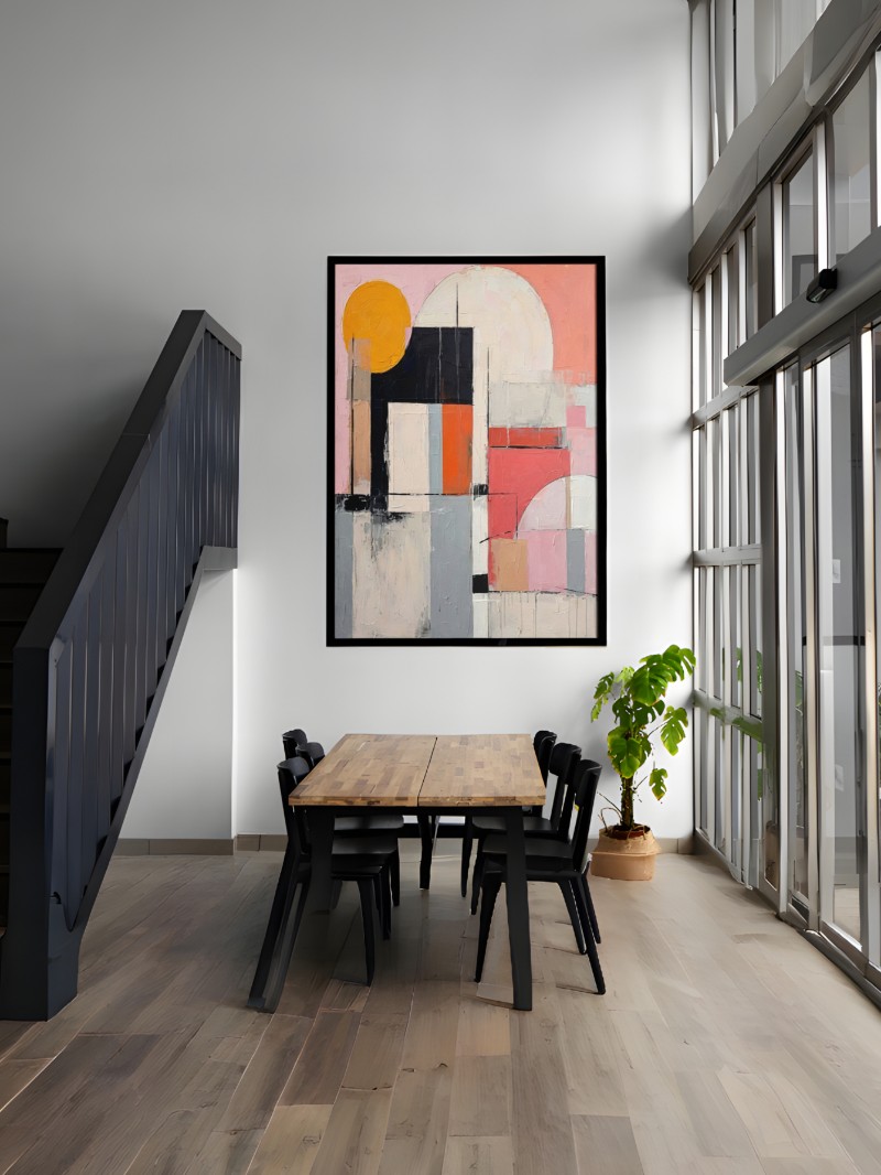 Tranh Trừu Tượng Sắc Màu Hiện Đại - Nghệ Thuật Sang Trọng Cho Không Gian mockup