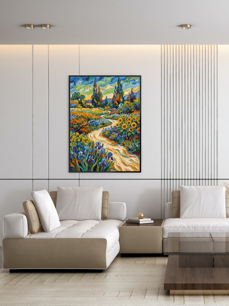 Tranh  Vườn Van Gogh ở Arles - Phong Cách Hiện Đại Sang Trọng mockup