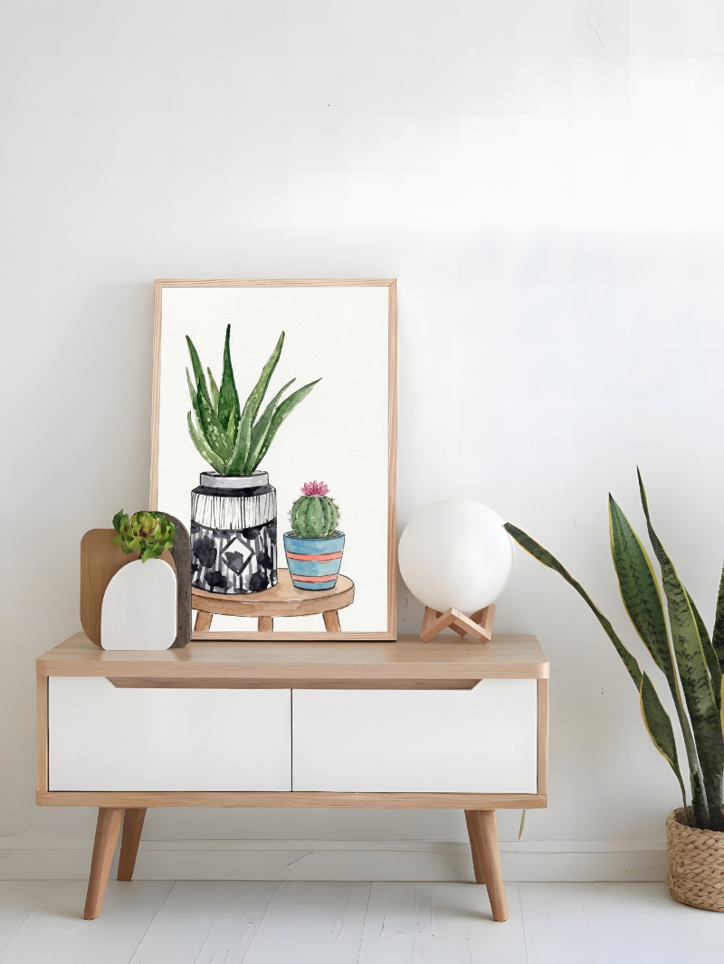 Tranh Tối Giản Cây Xanh - Nghệ Thuật Tối Giản Cho Nhà Hiện Đại mockup