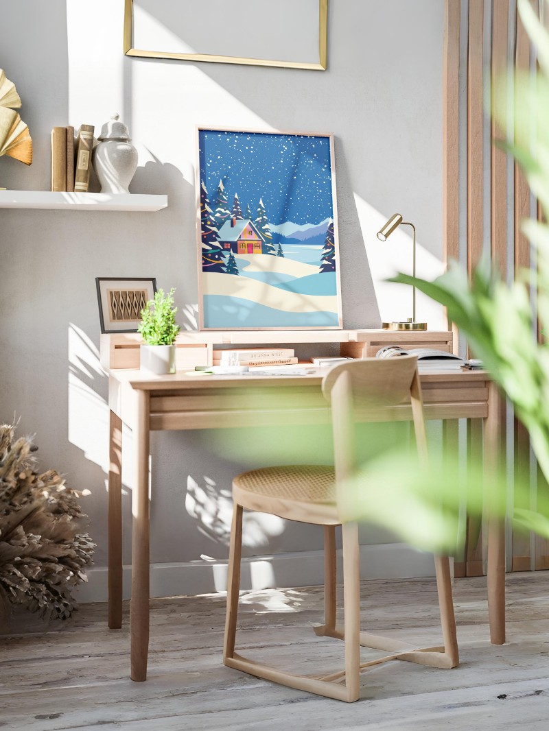 Tranh Mùa Đông Đa Sắc Màu - Nghệ Thuật Trang Trí Sang Trọng mockup