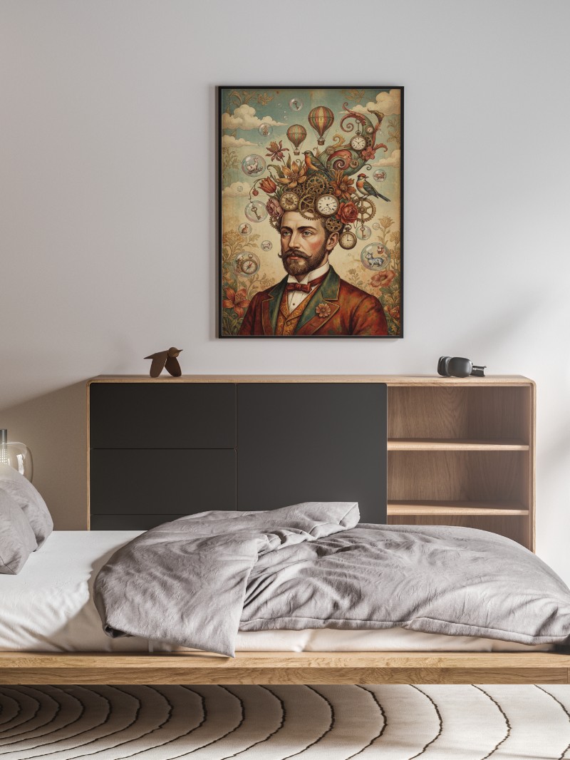 Tranh Cổ Điển Phong Cách Eclectic Kitsch - Nghệ Thuật Độc Bản mockup