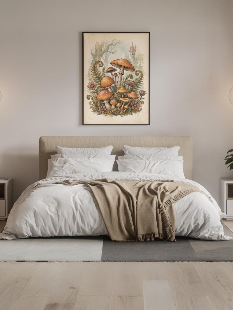 Truyện Cổ Tích Về Nấm - Nghệ Thuật Cổ Điển Sang Trọng mockup