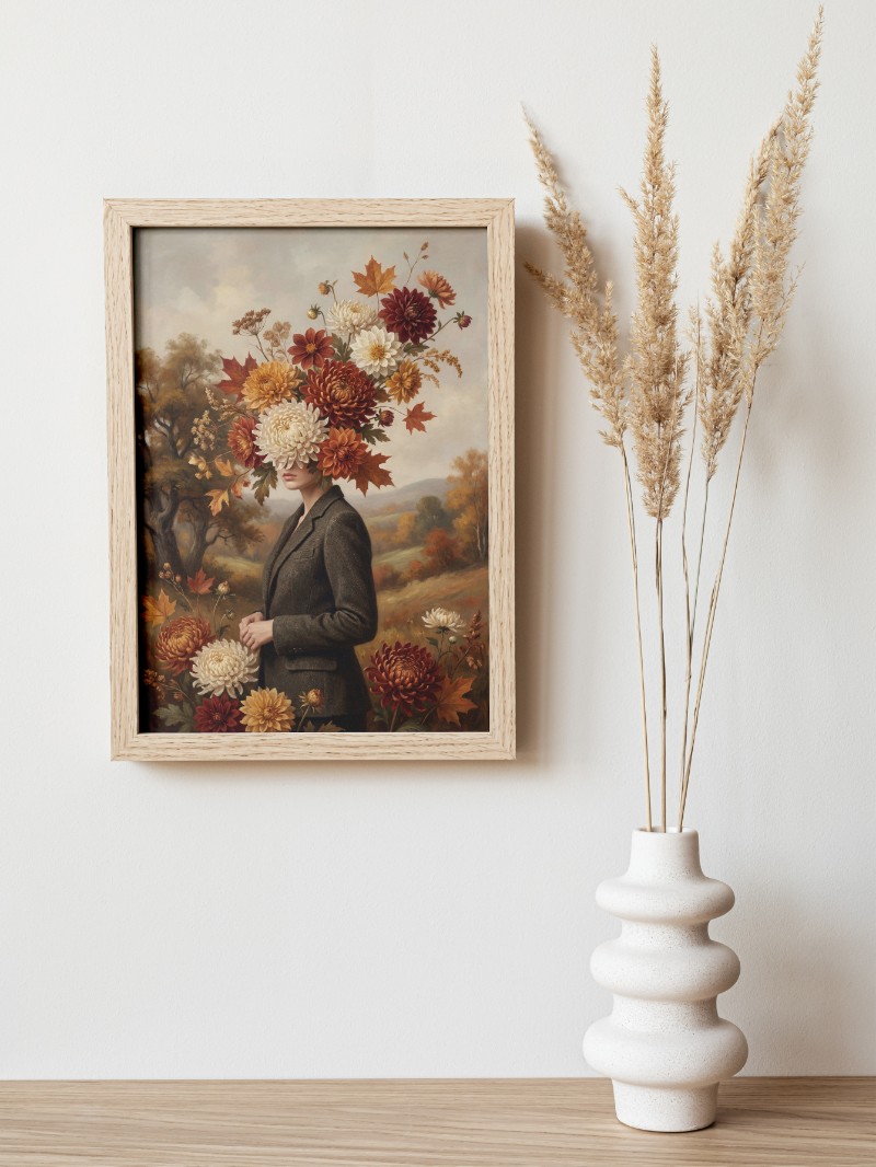Tranh Cổ Điển Mùa Thu Vô Tận - Khoảnh Khắc Mùa Thu Vĩnh Cửu mockup