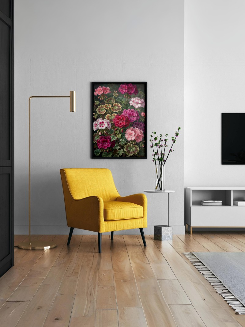 Tranh Hoa Phong Lữ Thảo Mộc: Nghệ Thuật Thảo Mộc Tinh Tế mockup