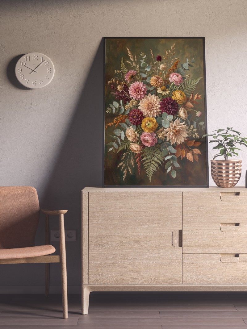 Tranh Treo Tường Hoa Thảo Mộc - Nghệ Thuật Hoa Lá Tinh Tế mockup