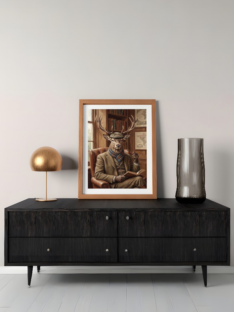 Tranh Chân Dung Chú Hươu Graeme The Stag - Nghệ Thuật Treo Tường Đẳng Cấp mockup