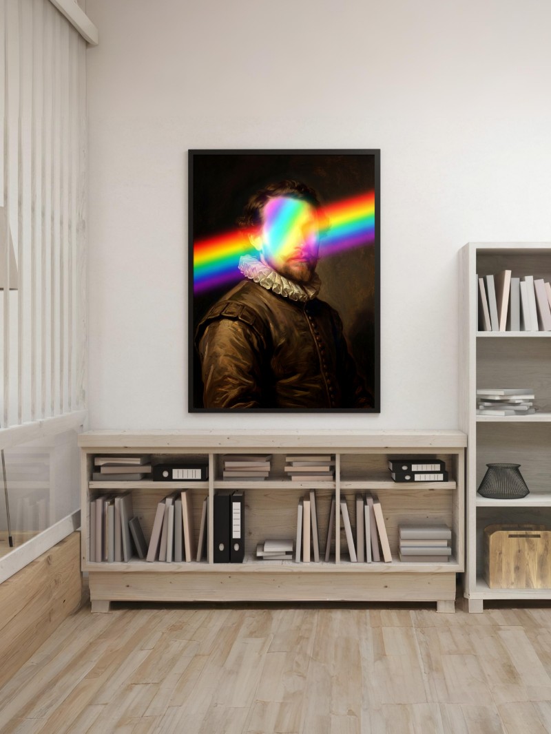 Tranh Chân Dung Rainbow Nghệ Thuật - Sắc Màu Độc Bản & Sang Trọng mockup