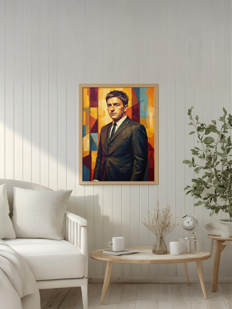 Tranh Chân Dung Terry Hall (The Specials) - Nghệ Thuật Âm Nhạc mockup