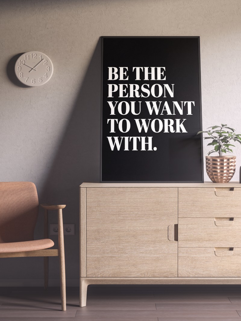 Tranh Be The Person – Nghệ Thuật Chữ Truyền Lửa Cho Lãnh Đạo mockup