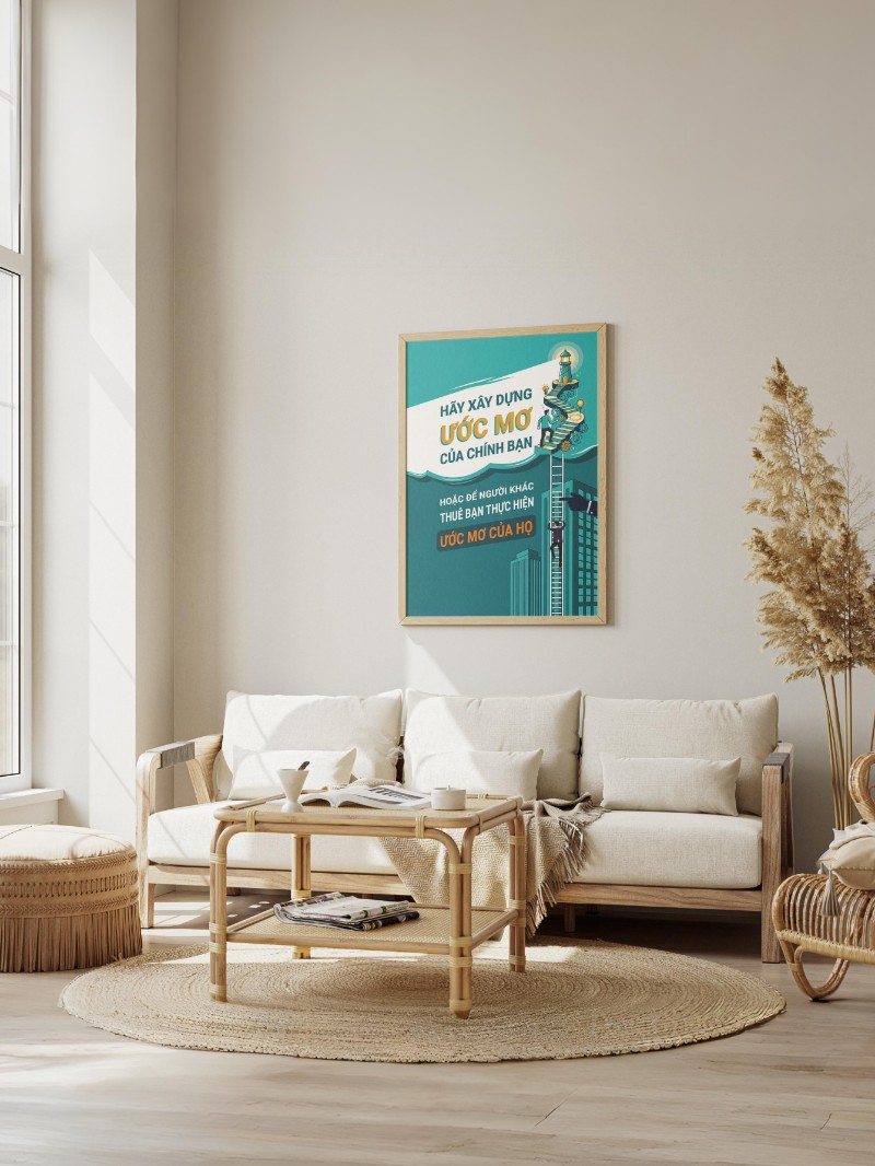 Tranh Động Lực: Xây Dựng Ước Mơ - Nghệ Thuật Đánh Thức Bản Lĩnh mockup