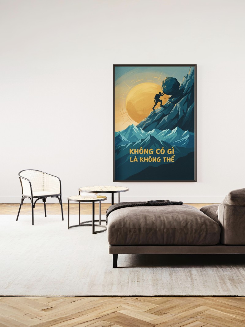 Tranh Động Lực Nothing Is Impossible – Bản Tuyên Ngôn Của Người Dẫn Đầu mockup