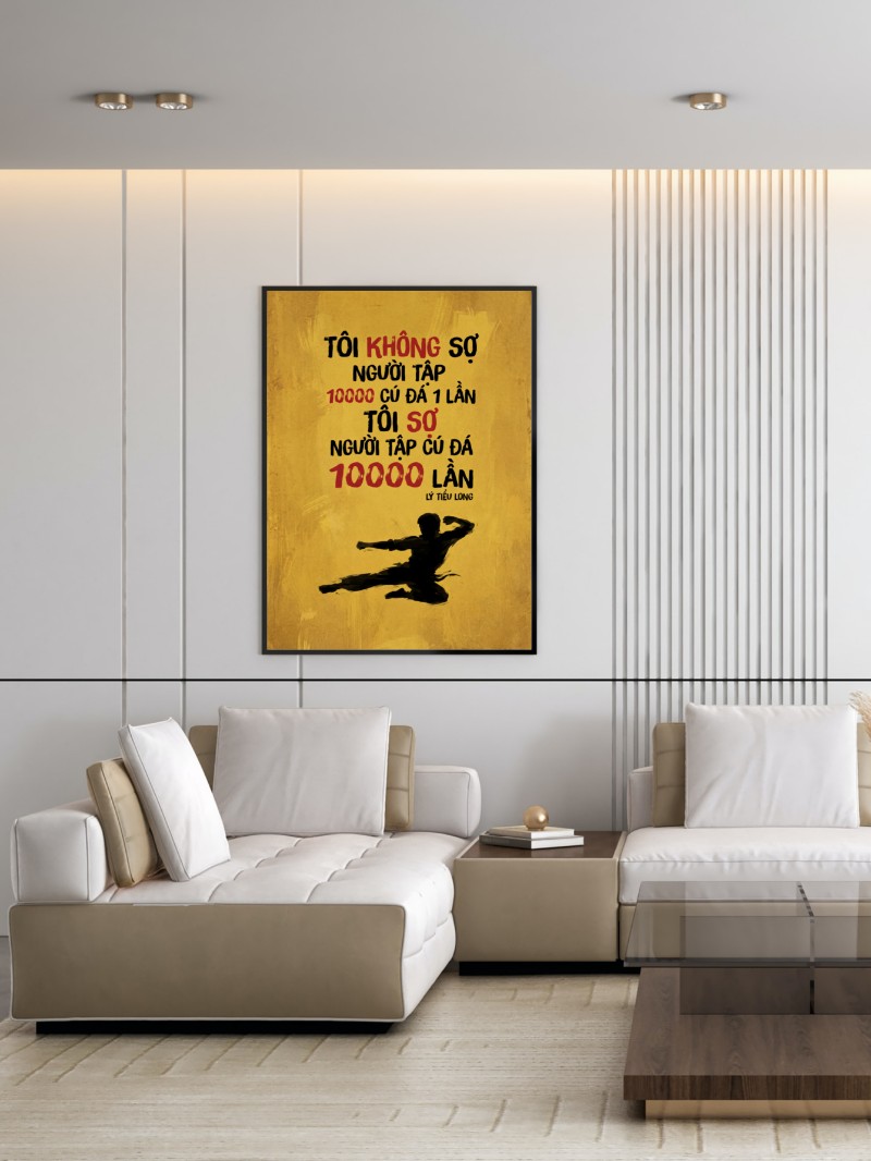 Tranh Động Lực 10,000 Cú Đá: Tuyệt Tác Của Kỷ Luật Và Sự Kiên Trì mockup