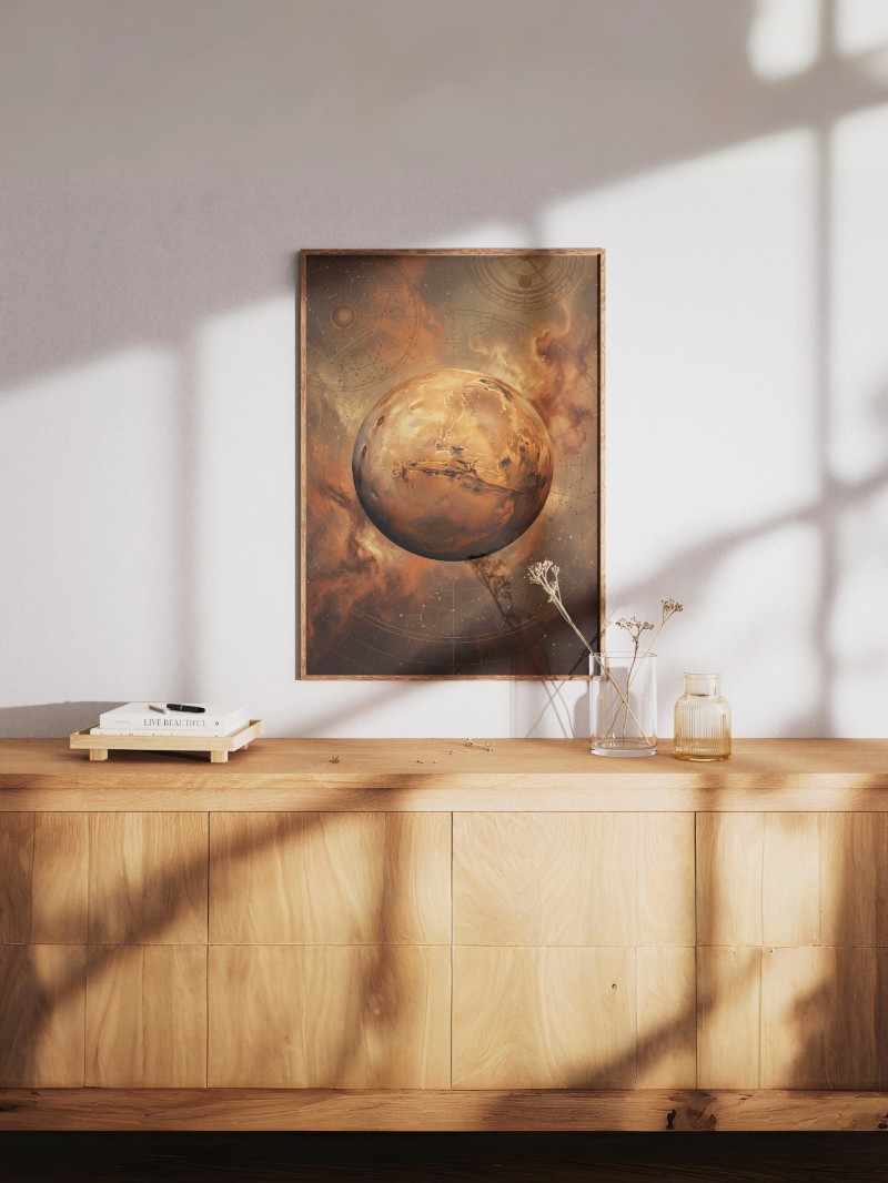 Tranh Hành Tinh Sao Hỏa mockup