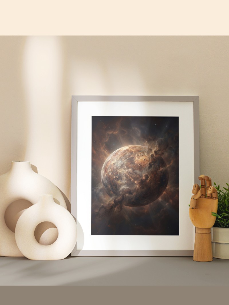 Tranh Sao Thủy Nghệ Thuật mockup