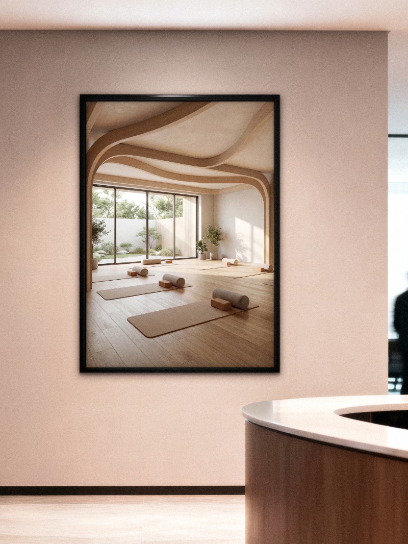 Tranh Yoga Tĩnh Lặng: Nghệ Thuật Chân Thực Cho Không Gian Thiền Định mockup