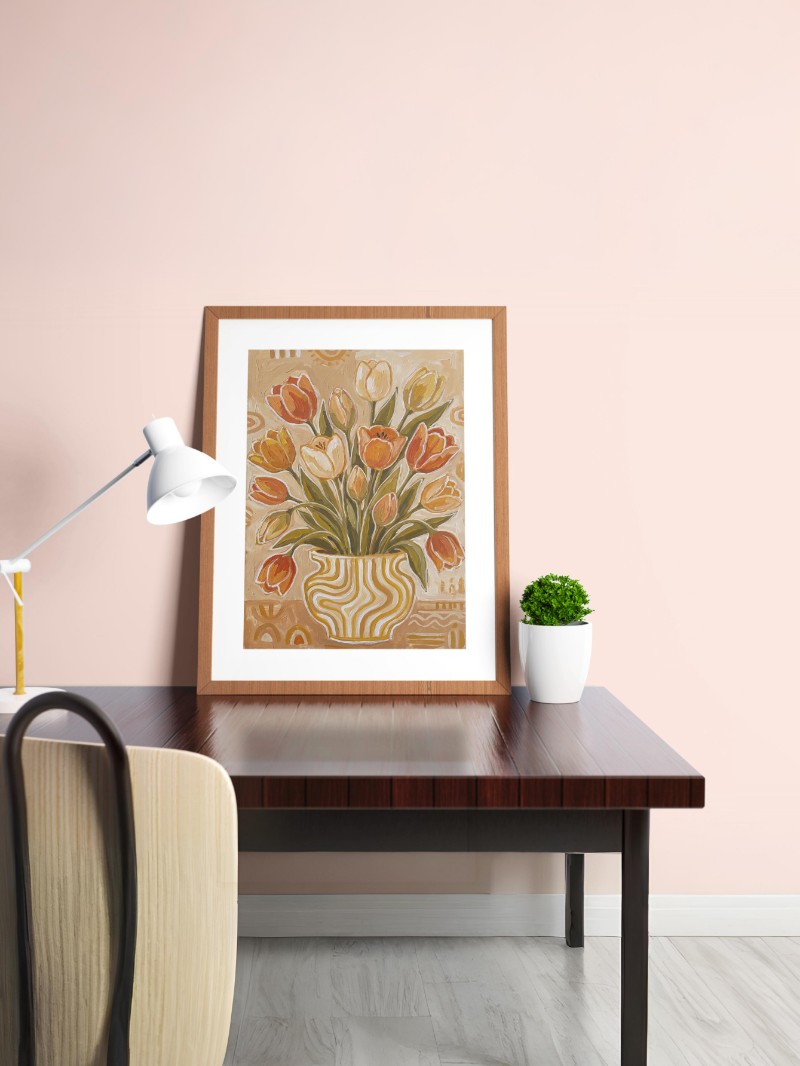 Tranh Hoa Tulip Mùa Xuân mockup