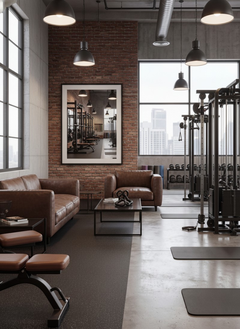 Năng lượng bứt phá trong phòng Gym thương mại mockup