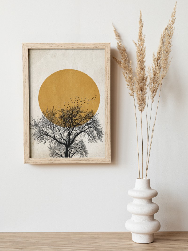 Tranh Nghệ Thuật Bản In Buổi Sáng Mùa Đông Sắc Nét & Sang Trọng mockup