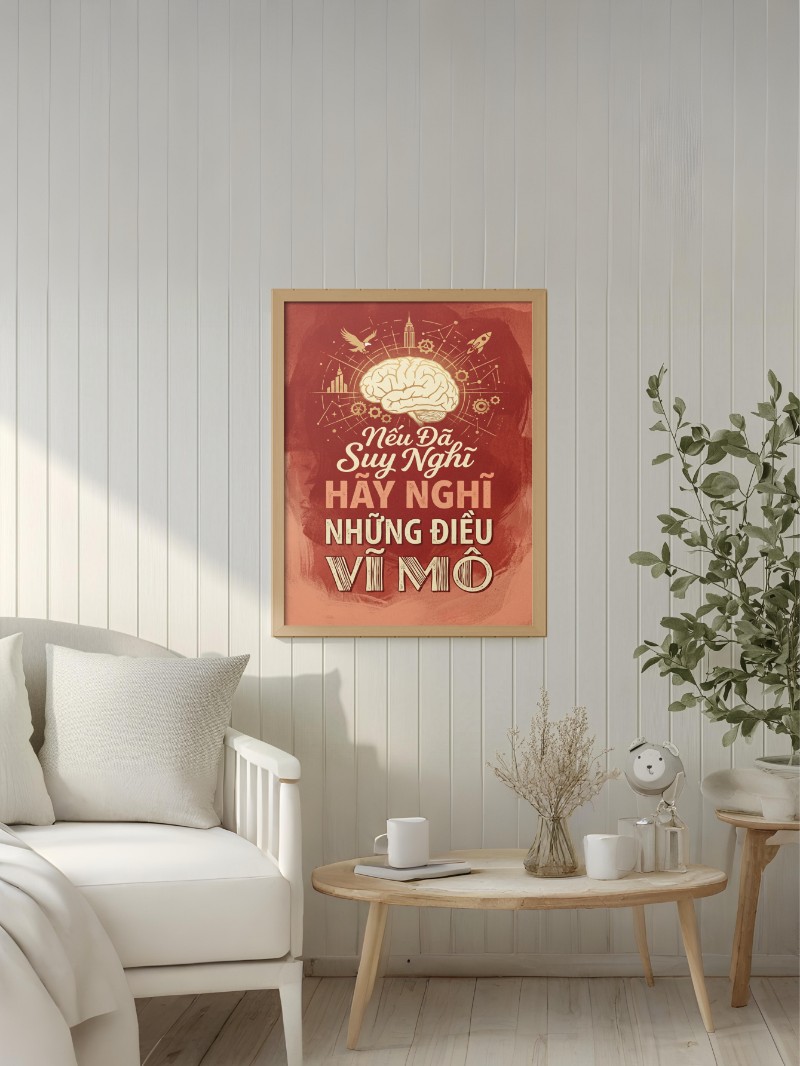 Tranh Động Lực Think Big: Nghĩ Vĩ Mô Để Chạm Tới Thành Công mockup