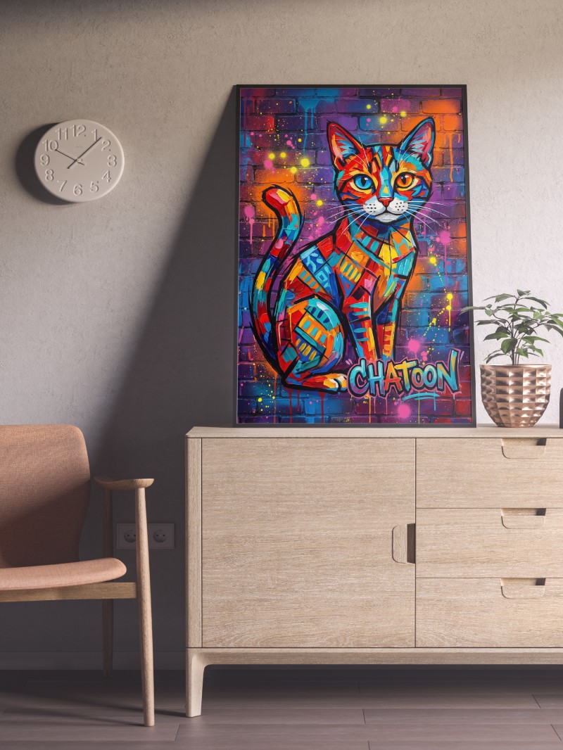 Bức Họa Chatoon Street Art: Khơi Nguồn Cảm Hứng Phố Thị Hiện Đại mockup